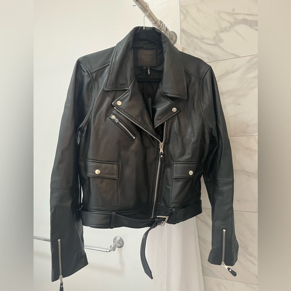 Paige Demetra Jacket — Black Leather NWT